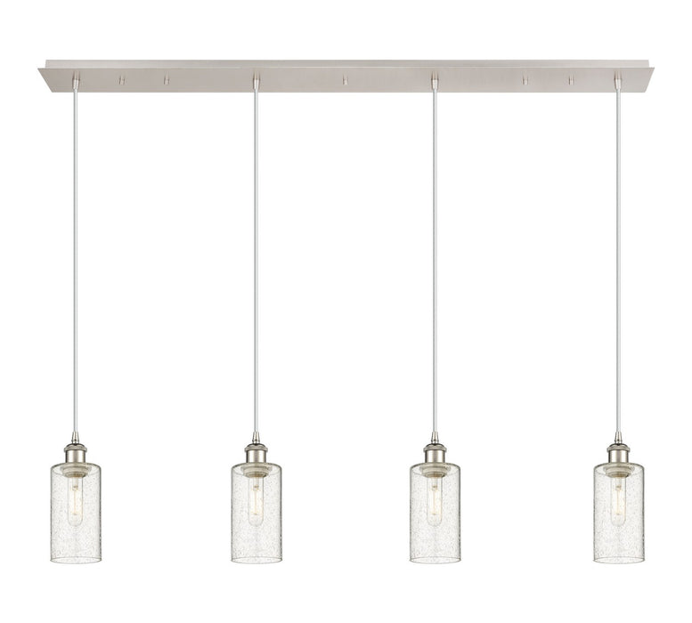 Innovations 124B-4P-PN-G434-7SDY Four Light Linear Pendant, Polished Nickel