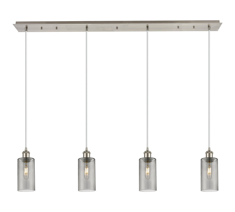 Innovations 124B-4P-SN-G434-7SM Four Light Linear Pendant, Brushed Satin Nickel