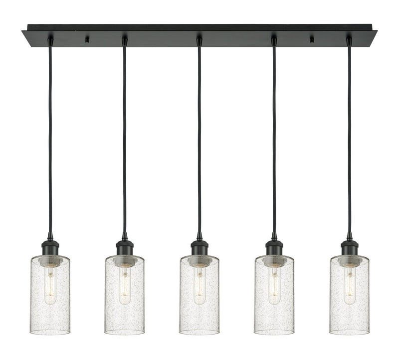 Innovations 125B-5P-BK-G434-7SDY Five Light Linear Pendant, Matte Black