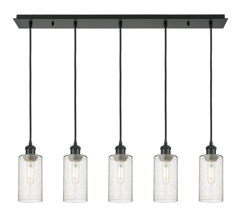 Innovations 125B-5P-BK-G434-7SDY Five Light Linear Pendant, Matte Black
