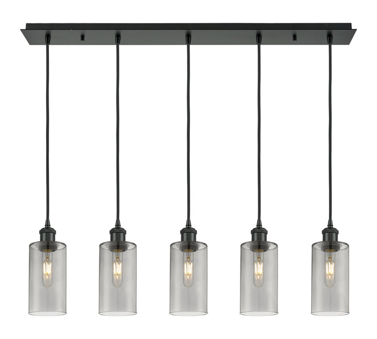 Innovations 125B-5P-BK-G434-7SM Five Light Linear Pendant, Matte Black