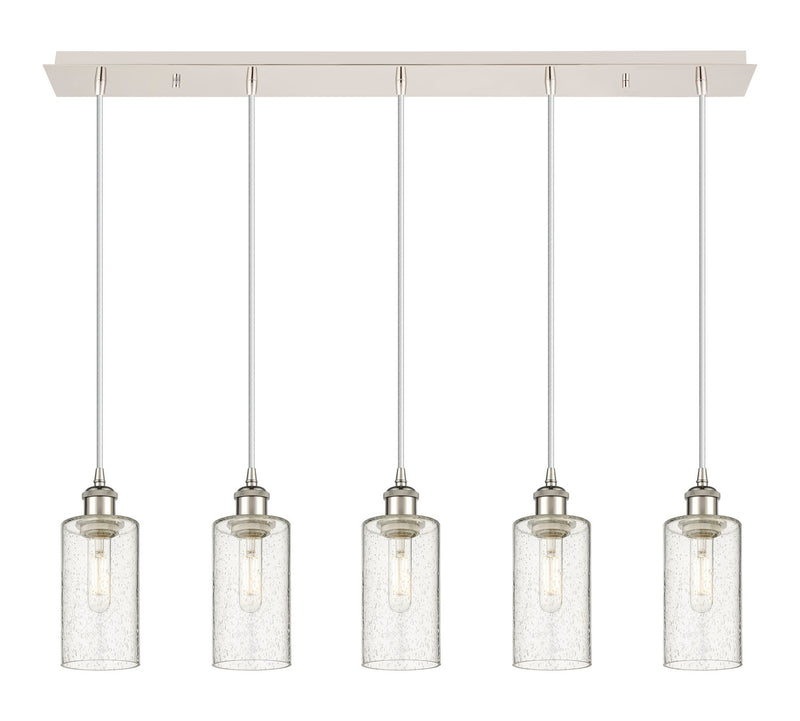 Innovations 125B-5P-PN-G434-7SDY Five Light Linear Pendant, Polished Nickel