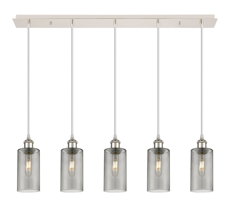 Innovations 125B-5P-PN-G434-7SM Five Light Linear Pendant, Polished Nickel