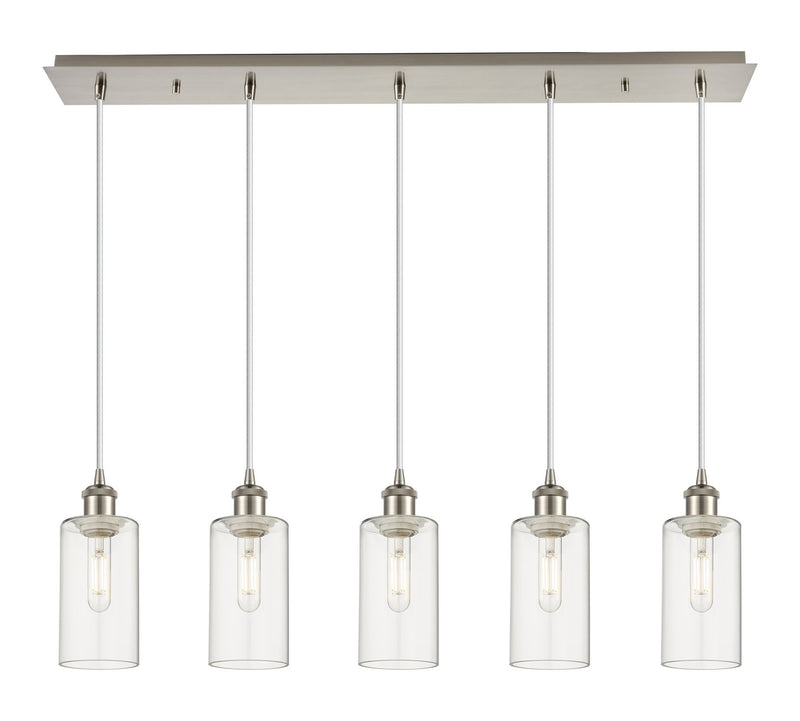 Innovations 125B-5P-SN-G434-7CL Five Light Linear Pendant, Brushed Satin Nickel