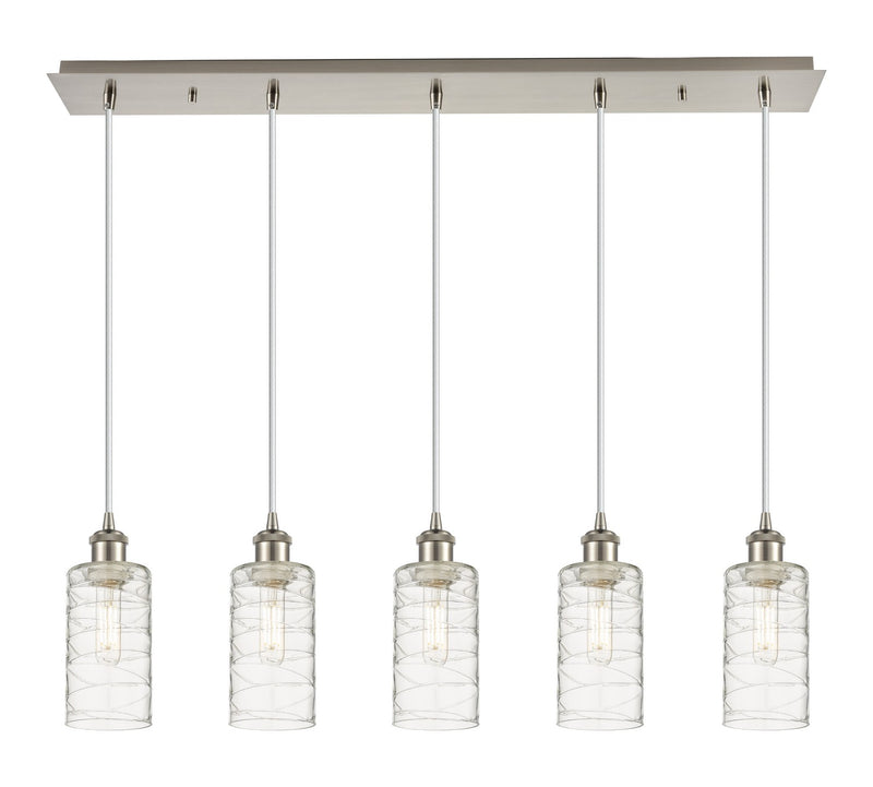 Innovations 125B-5P-SN-G434-7DE Five Light Linear Pendant, Brushed Satin Nickel