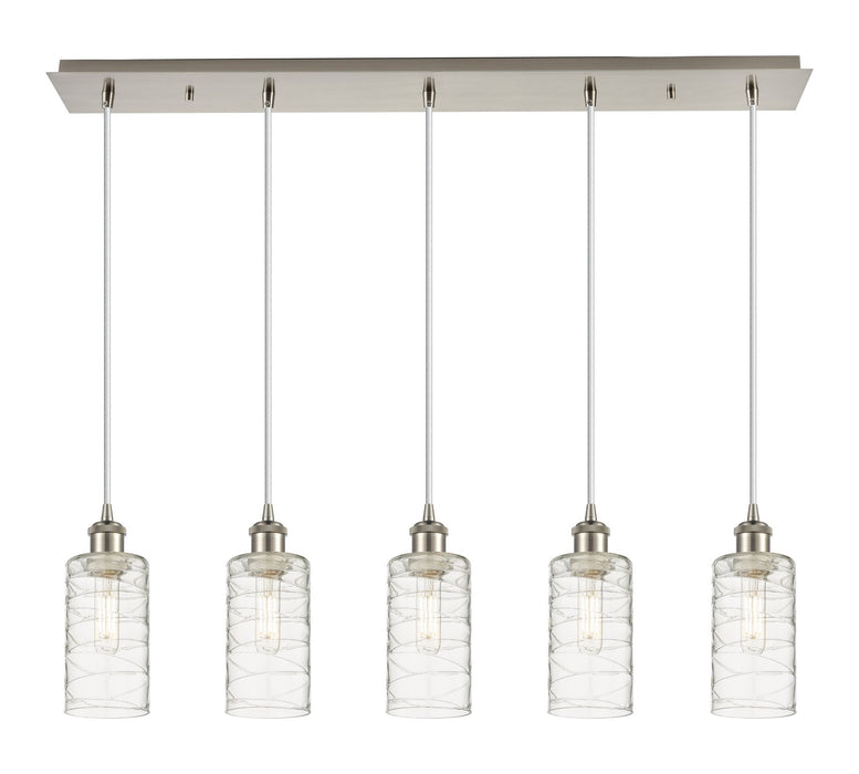 Innovations 125B-5P-SN-G434-7DE Five Light Linear Pendant, Brushed Satin Nickel