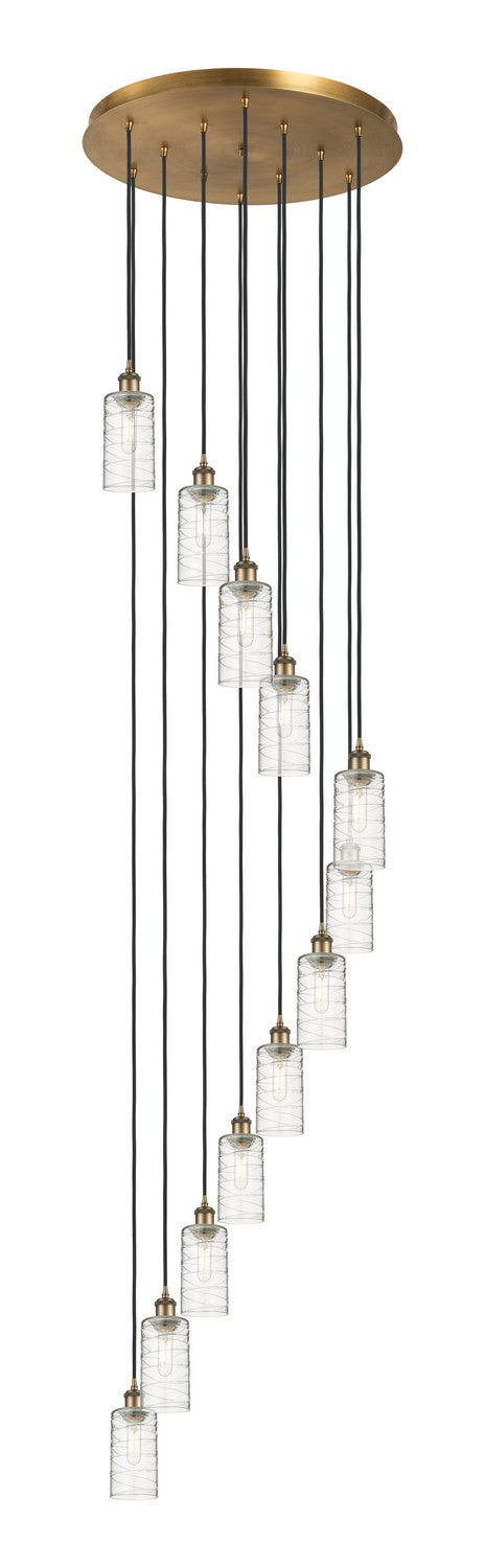 Innovations 126B-12P-BB-G434-7DE 12 Light Pendant, Brushed Brass