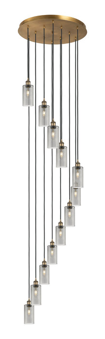 Innovations 126B-12P-BB-G434-7SM 12 Light Pendant, Brushed Brass
