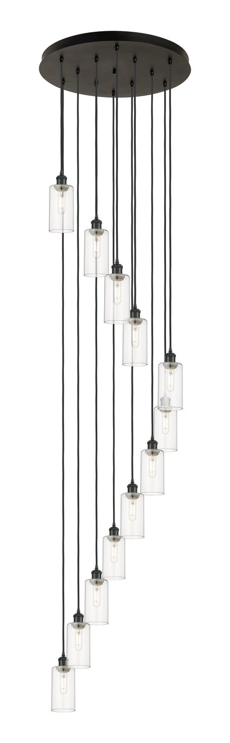 Innovations 126B-12P-BK-G434-7CL 12 Light Pendant, Matte Black