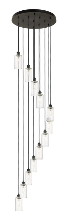 Innovations 126B-12P-BK-G434-7CL 12 Light Pendant, Matte Black