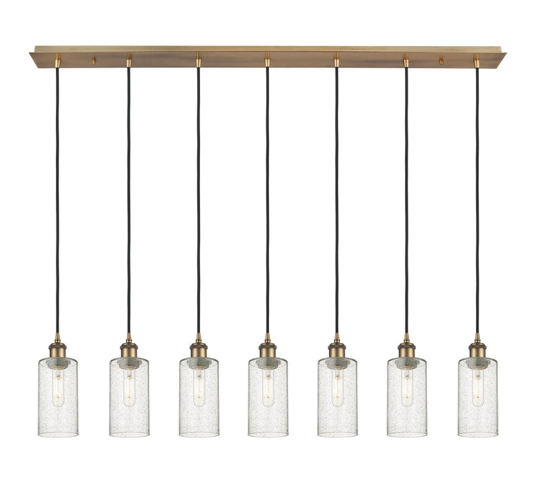 Innovations 127B-7P-BB-G434-7SDY Seven Light Linear Pendant, Brushed Brass
