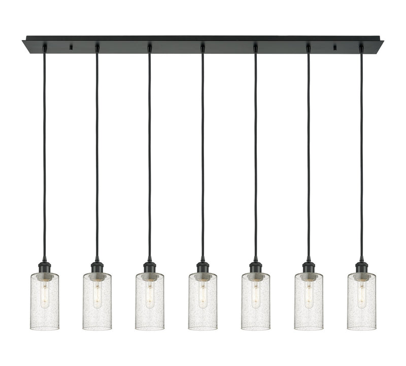 Innovations 127B-7P-BK-G434-7SDY Seven Light Linear Pendant, Matte Black