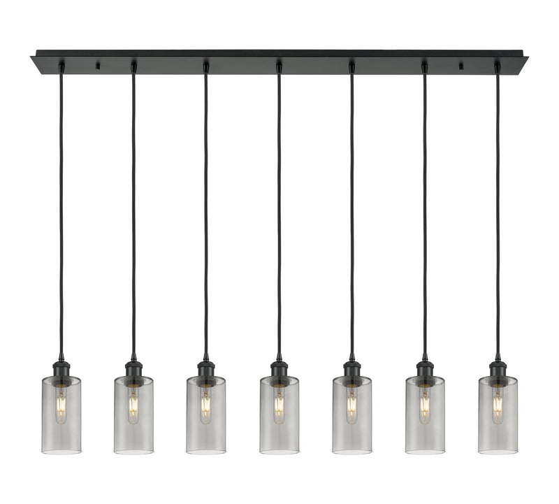 Innovations 127B-7P-BK-G434-7SM Seven Light Linear Pendant, Matte Black