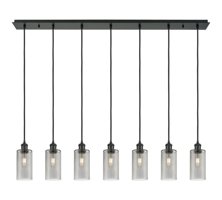 Innovations 127B-7P-BK-G434-7SM Seven Light Linear Pendant, Matte Black