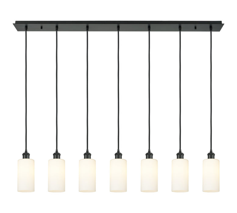 Innovations 127B-7P-BK-G434-7WH Seven Light Linear Pendant, Matte Black