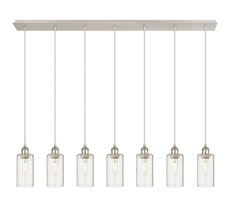 Innovations 127B-7P-PN-G434-7SDY Seven Light Linear Pendant, Polished Nickel