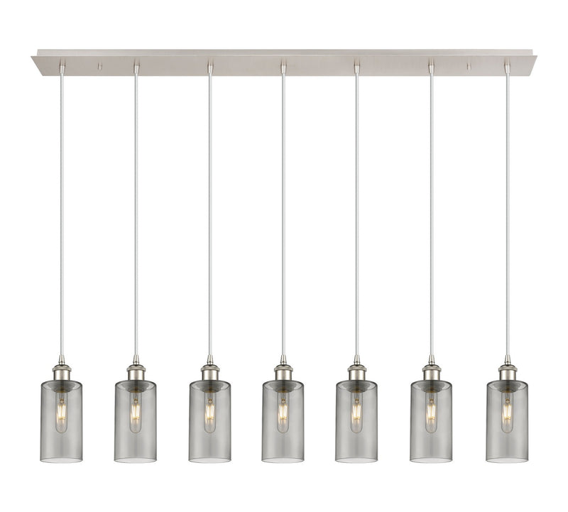 Innovations 127B-7P-PN-G434-7SM Seven Light Linear Pendant, Polished Nickel