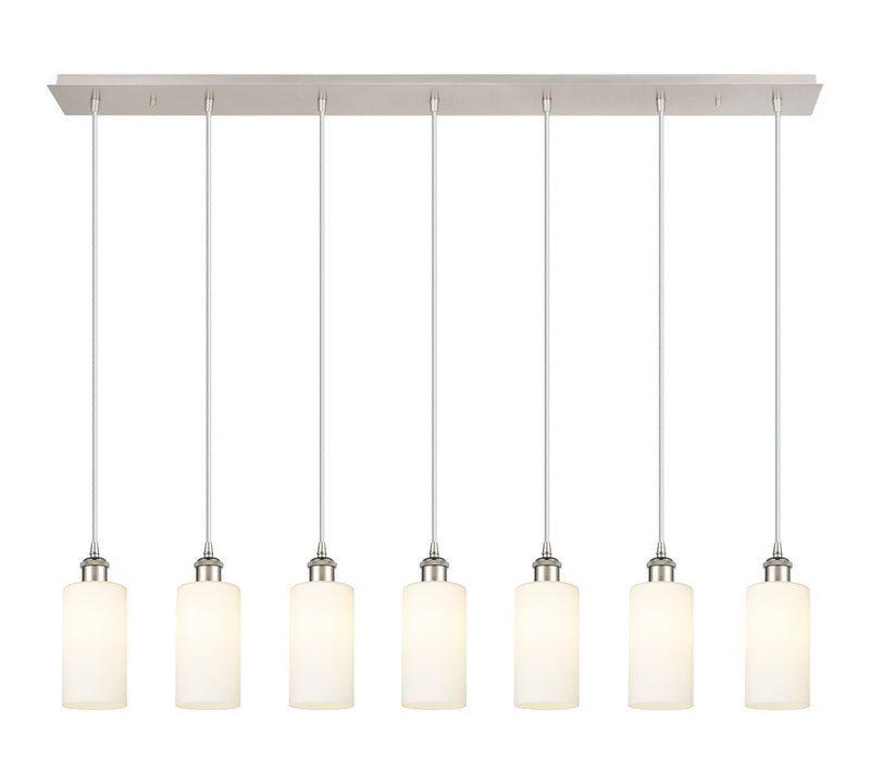 Innovations 127B-7P-PN-G434-7WH Seven Light Linear Pendant, Polished Nickel