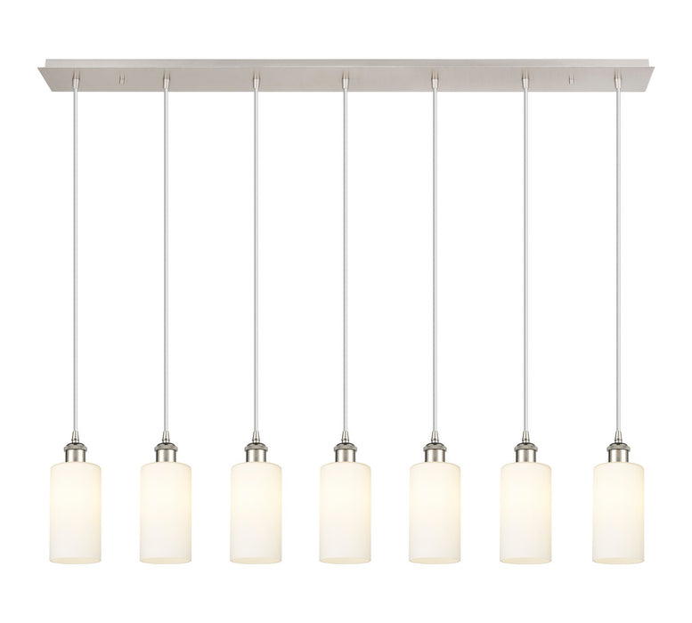 Innovations 127B-7P-PN-G434-7WH Seven Light Linear Pendant, Polished Nickel
