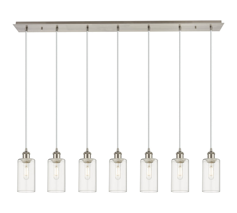 Innovations 127B-7P-SN-G434-7CL Seven Light Linear Pendant, Brushed Satin Nickel