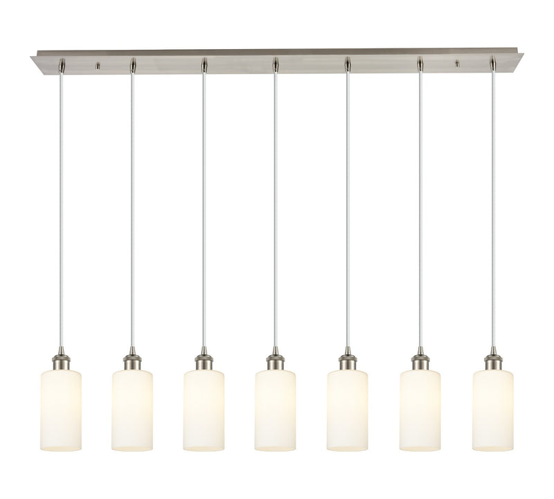 Innovations 127B-7P-SN-G434-7WH Seven Light Linear Pendant, Brushed Satin Nickel
