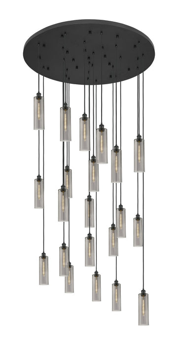 Innovations 148BK-B-21P-BK-G434-12SM 21 Light Pendant, Matte Black