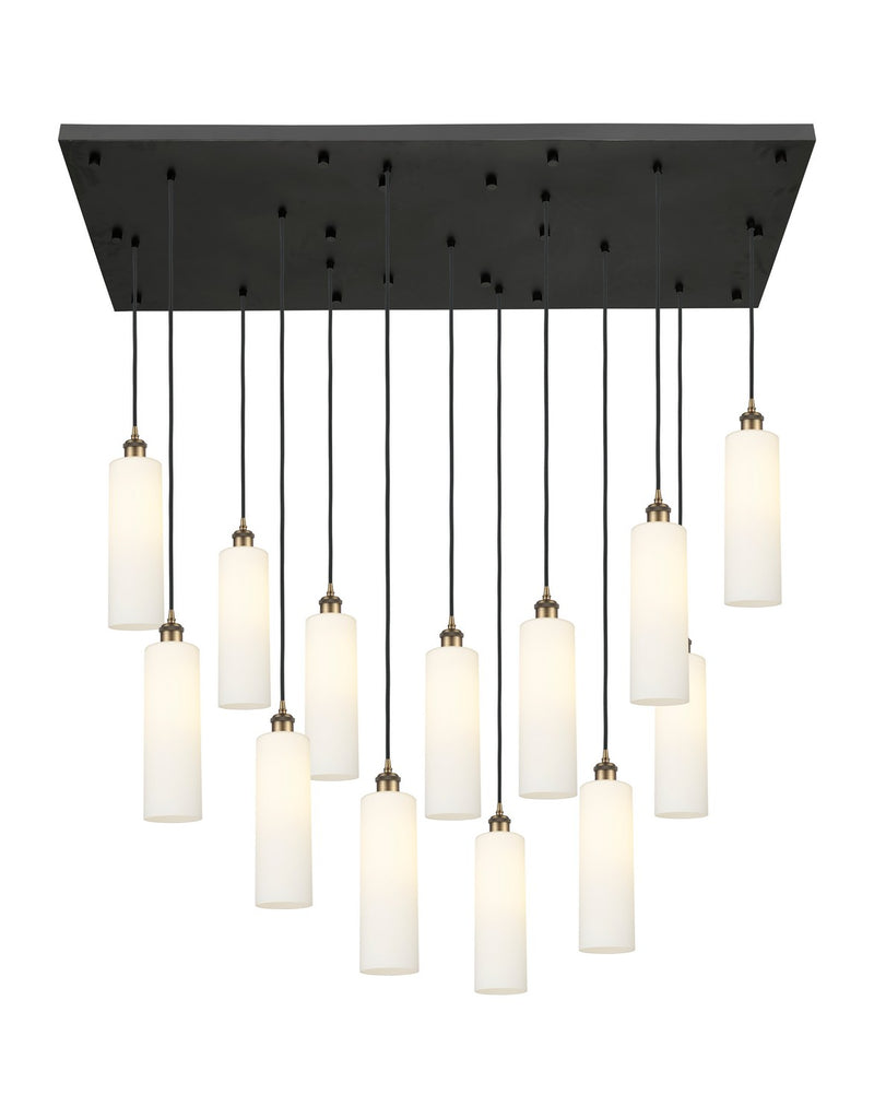 Innovations 154BK-B-13P-BB-G434-12WH 13 Light Pendant, Brushed Brass