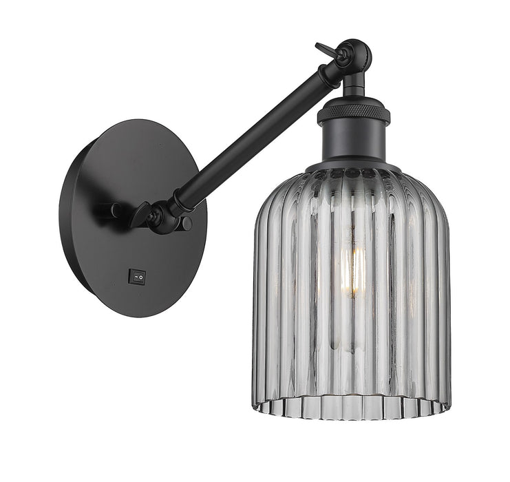 Innovations 317-1W-BK-G559-5SM One Light Wall Sconce, Matte Black