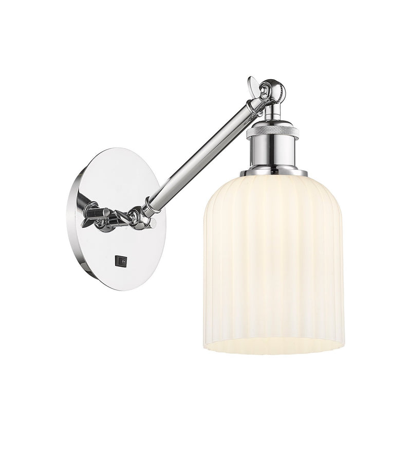 Innovations 317-1W-PC-G559-5GWH One Light Wall Sconce, Polished Chrome