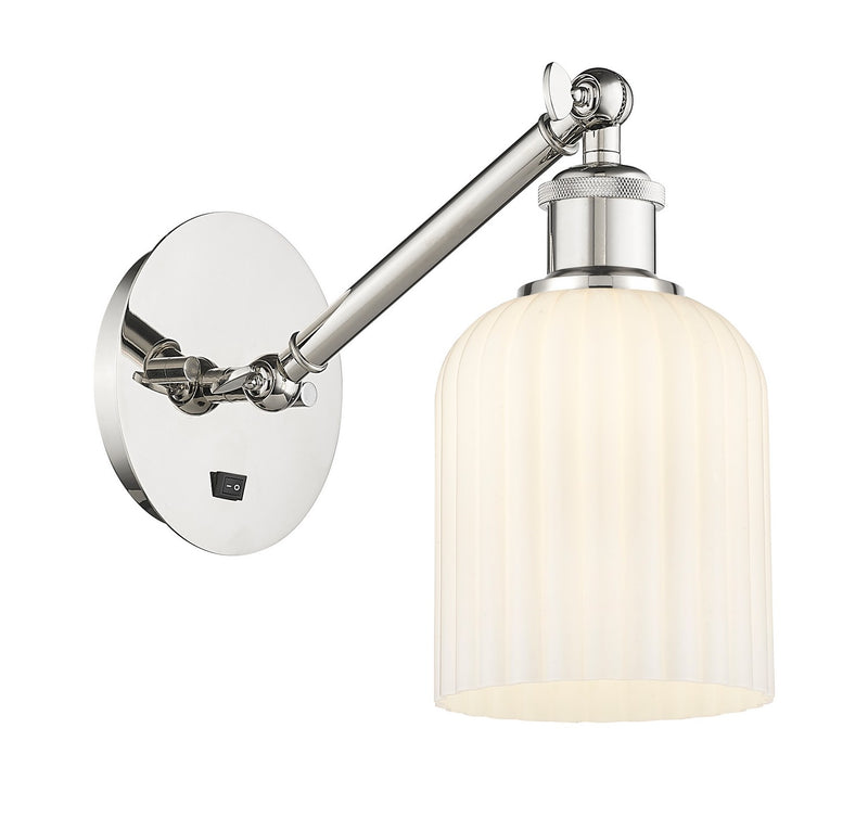 Innovations 317-1W-PN-G559-5GWH One Light Wall Sconce, Polished Nickel