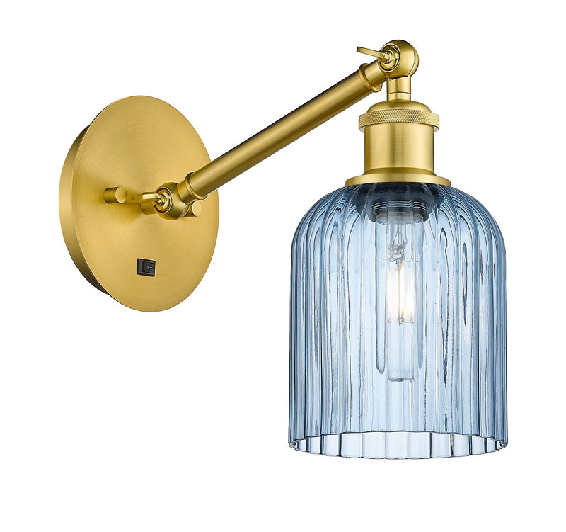 Innovations 317-1W-SG-G559-5BL One Light Wall Sconce, Satin Gold