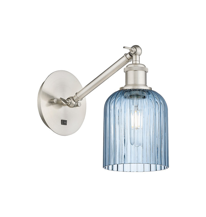Innovations 317-1W-SN-G559-5BL One Light Wall Sconce, Brushed Satin Nickel