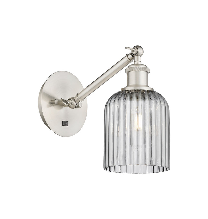 Innovations 317-1W-SN-G559-5SM One Light Wall Sconce, Brushed Satin Nickel