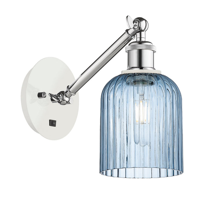 Innovations 317-1W-WPC-G559-5BL One Light Wall Sconce, White Polished Chrome