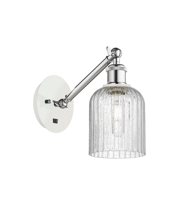 Innovations 317-1W-WPC-G559-5SDY One Light Wall Sconce, White Polished Chrome