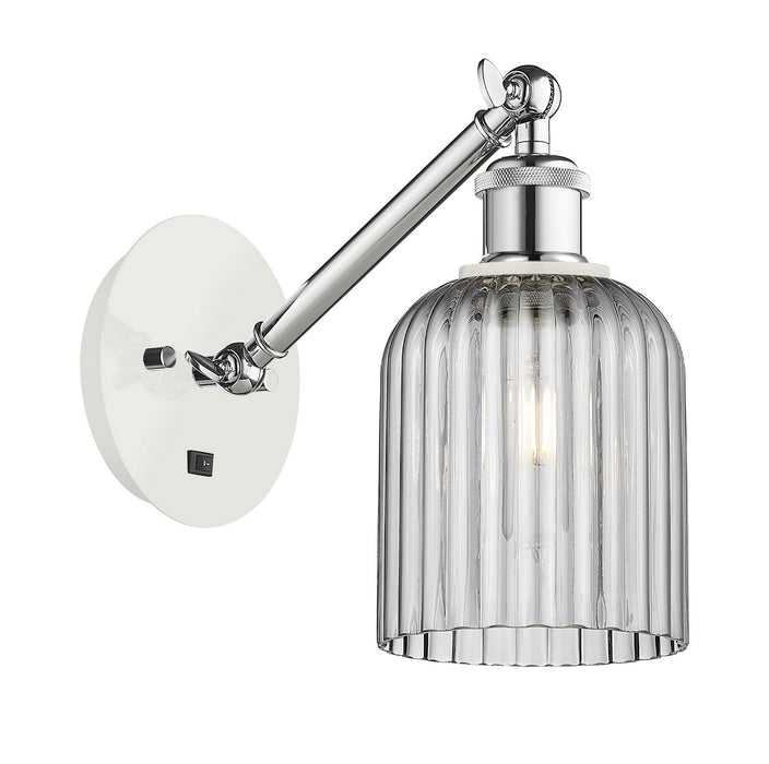 Innovations 317-1W-WPC-G559-5SM One Light Wall Sconce, White Polished Chrome