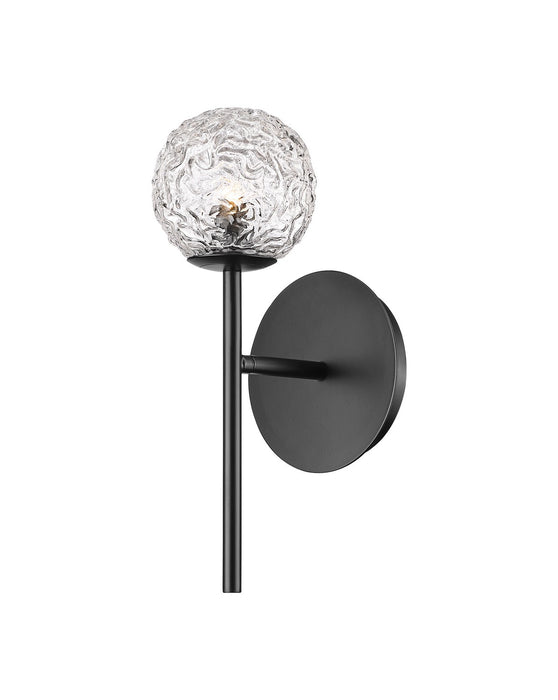 Innovations 320-1W-BK-G320-5CL-BK One Light Wall Sconce, Matte Black