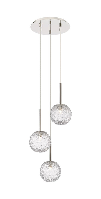 Innovations 320-3P-PN-G320-6CL-PN Three Light Mini Pendant, Polished Nickel