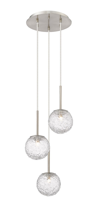 Innovations 320-3P-SN-G320-6CL-SN Three Light Mini Pendant, Brushed Satin Nickel