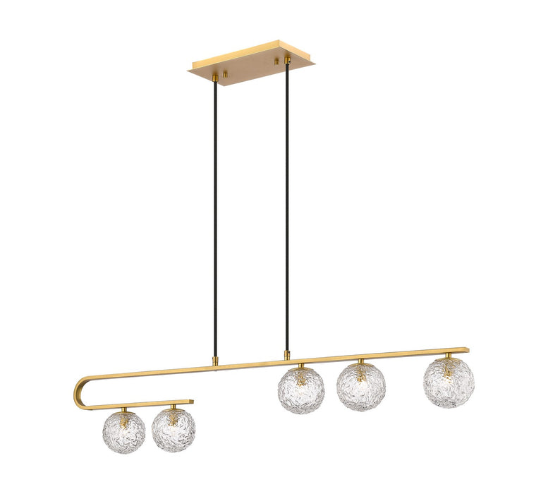 Innovations 320-5I-BB-G320-5CL-BB Five Light Island Pendant, Brushed Brass