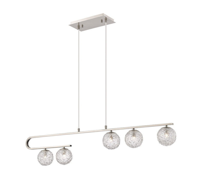 Innovations 320-5I-SN-G320-5CL-SN Five Light Island Pendant, Brushed Satin Nickel