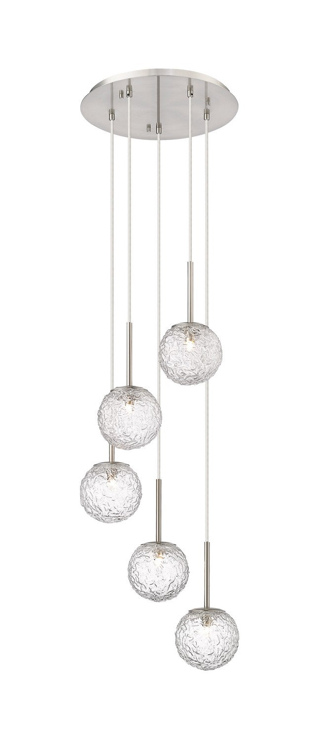 Innovations 320-5P-SN-G320-6CL-SN Five Light Mini Pendant, Brushed Satin Nickel