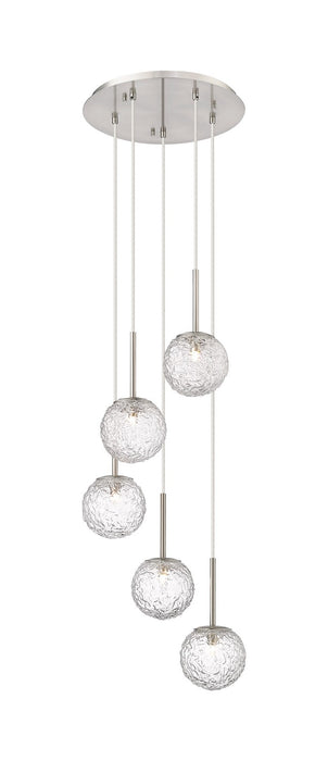Innovations 320-5P-SN-G320-6CL-SN Five Light Mini Pendant, Brushed Satin Nickel