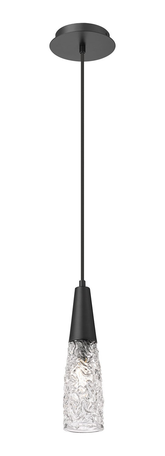 Innovations 322-1P-BK-G322-3CL One Light Mini Pendant, Matte Black