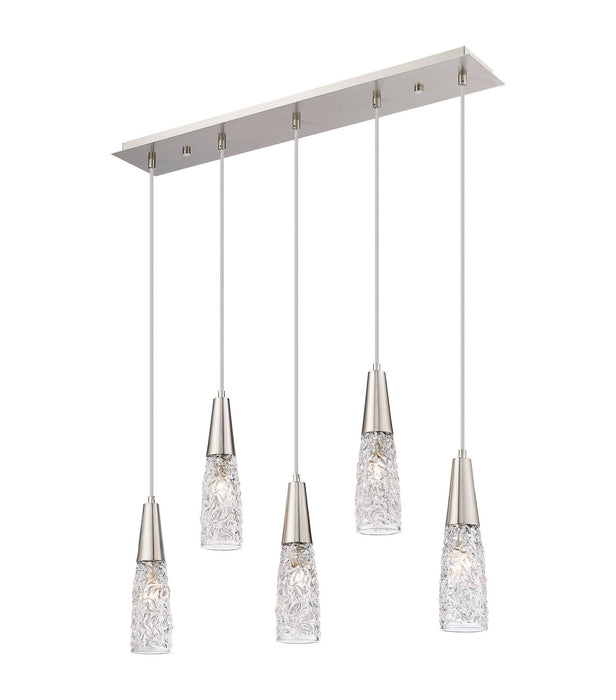 Innovations 322-5I-SN-G322-3CL Five Light Island Pendant, Brushed Satin Nickel