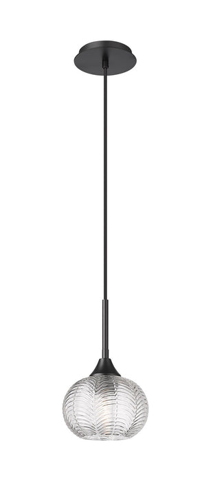 Innovations 323-1P-BK-G323-7CL One Light Pendant, Matte Black