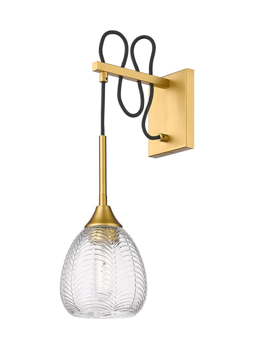 Innovations 323-1W-BB-G323-6CL One Light Wall Sconce, Brushed Brass