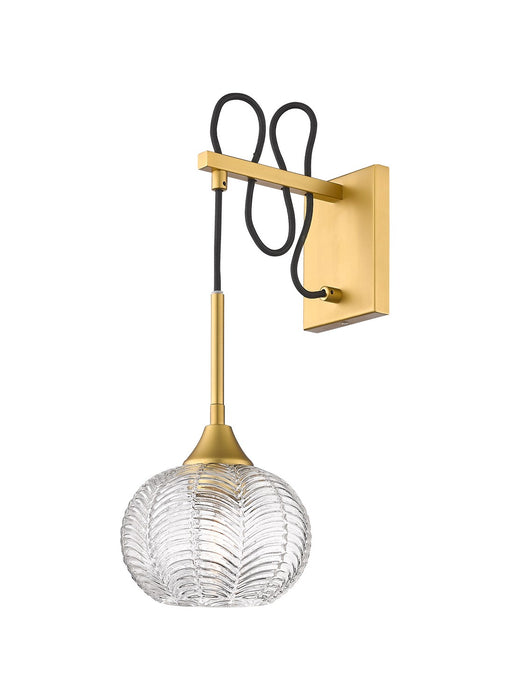 Innovations 323-1W-BB-G323-7CL One Light Wall Sconce, Brushed Brass