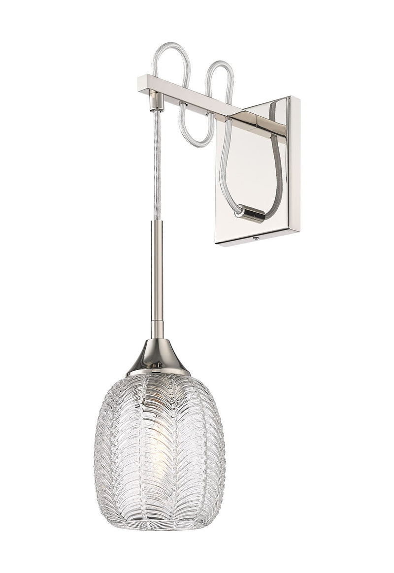 Innovations 323-1W-PN-G323-5CL One Light Wall Sconce, Polished Nickel