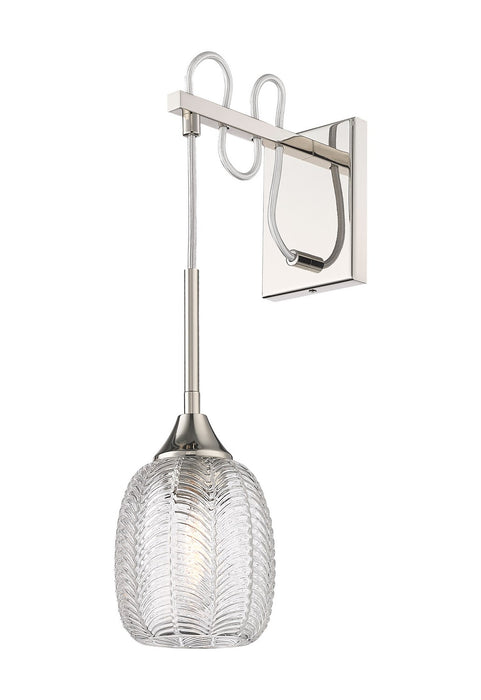 Innovations 323-1W-PN-G323-5CL One Light Wall Sconce, Polished Nickel